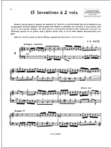 Inventions à 2 et 3 Voix - BACH - Partition - Piano